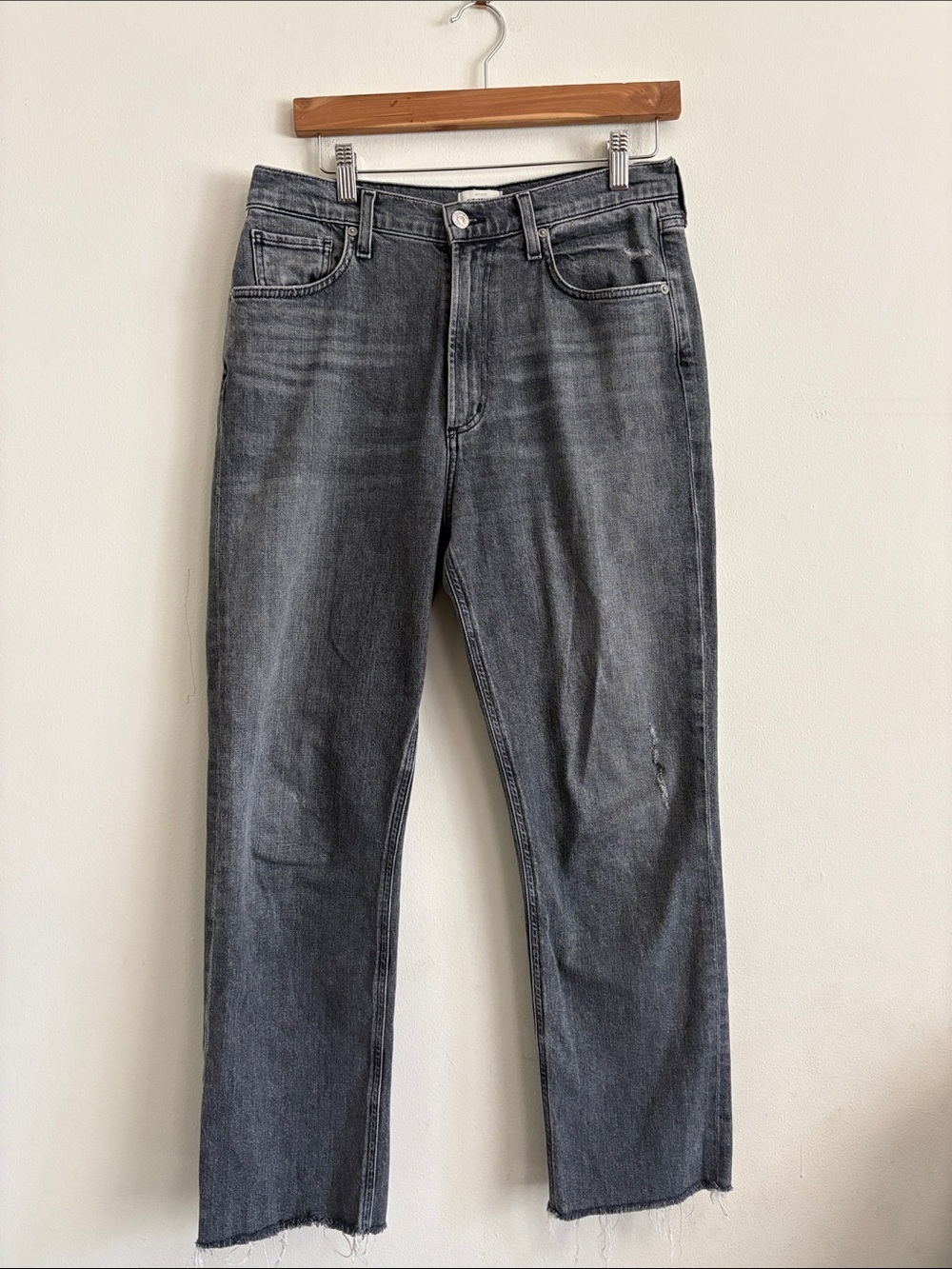 Citizens of Humanity Daphne Crop Jeans Gray Stovepipe Silhouette Size 28 - Picture 7 of 13